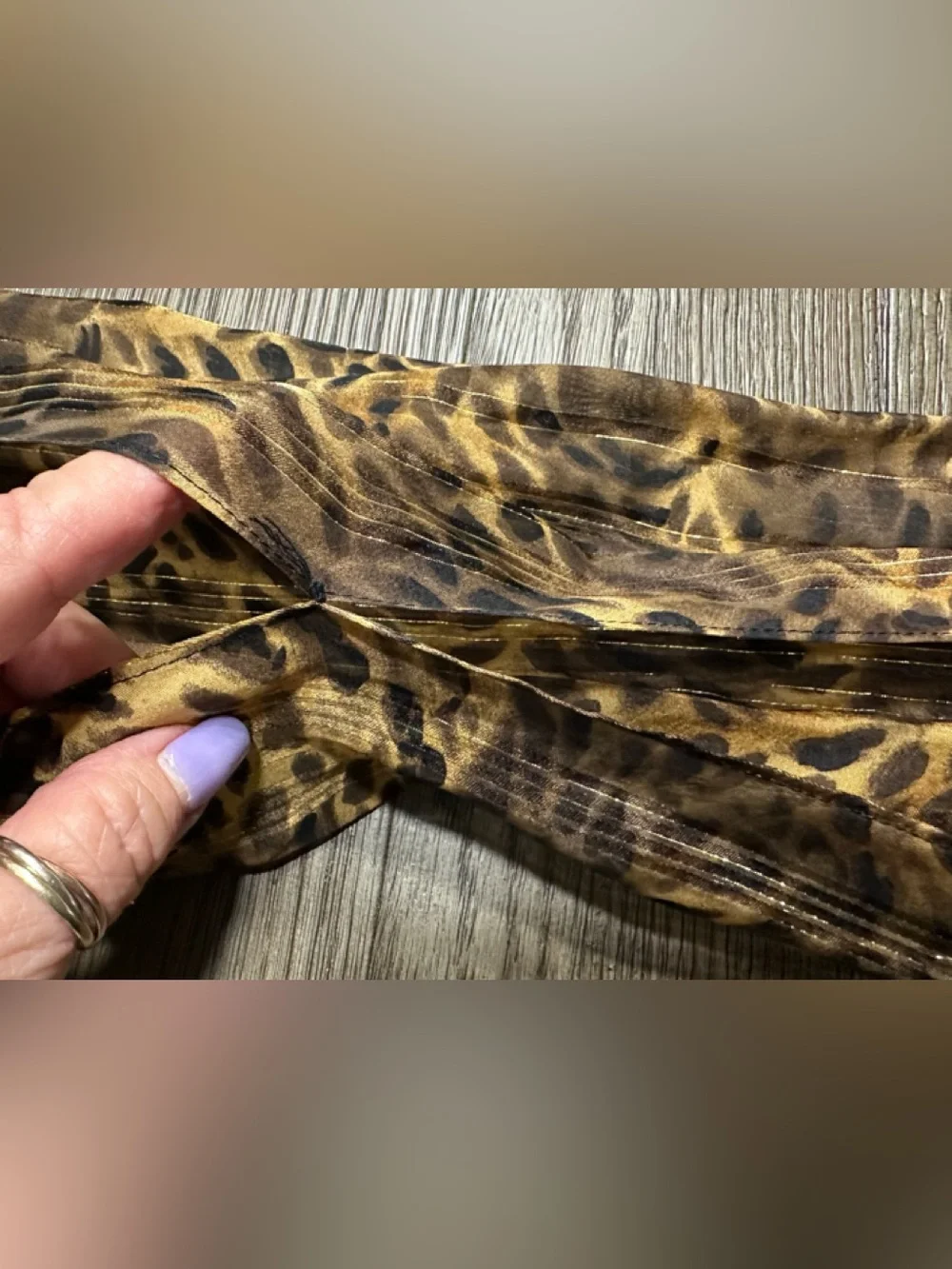 Leopard Print Women’s Scarf - Brown/Black